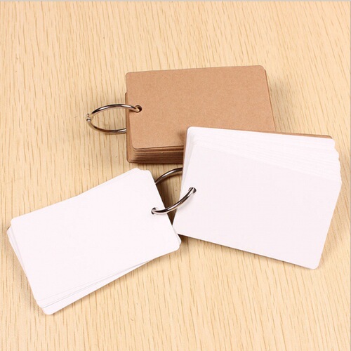 Word Notes 50 Simple Blank Student English Vocabulary Notepad Iron Circle Notebook Portable Notebook