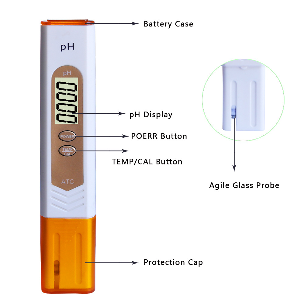 批发直供 水质检测笔便携高精度pH酸碱度计测试笔 游泳池鱼缸尿液