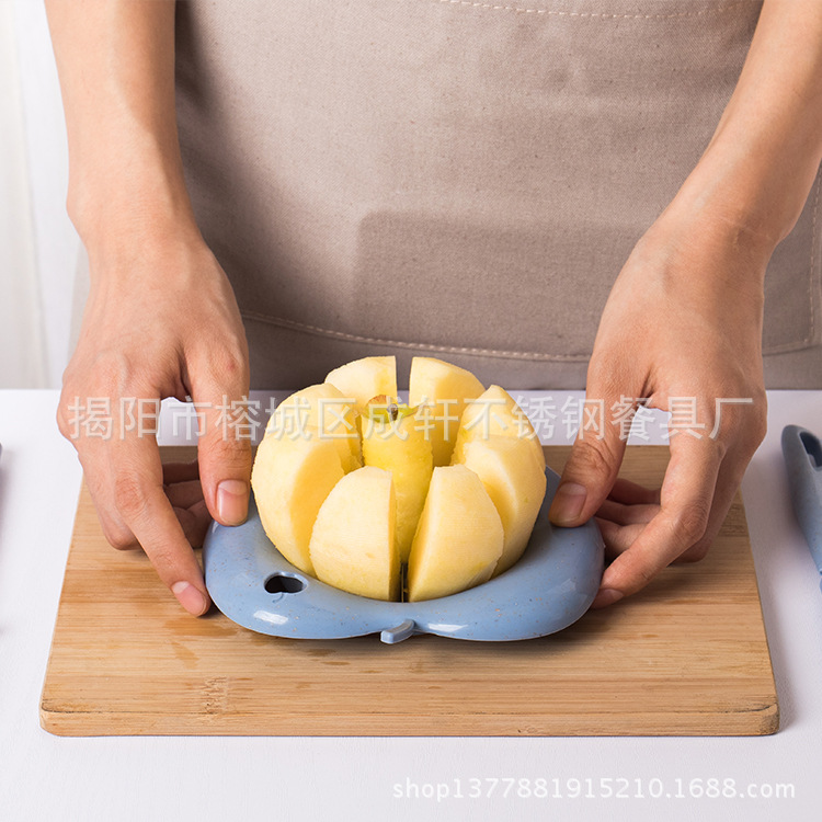 Trigo plástico Apple cortador de múltiples funciones fruta corte separador cocina gadget traje