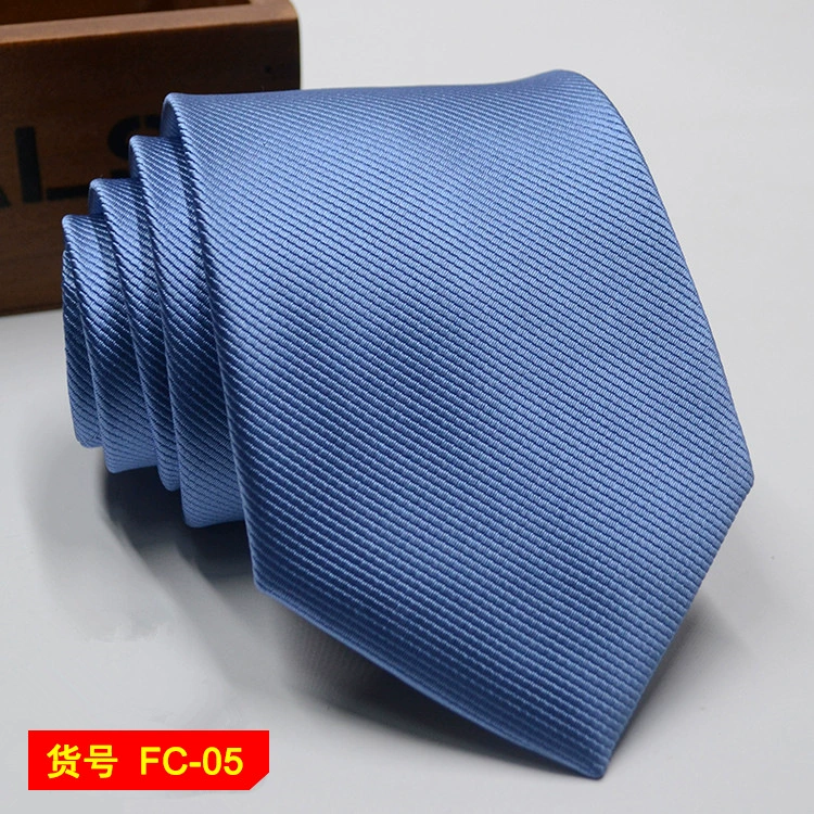 Men's tie wholesale new spot business solid color striped 8C arrow blooming tie can be added to LOG