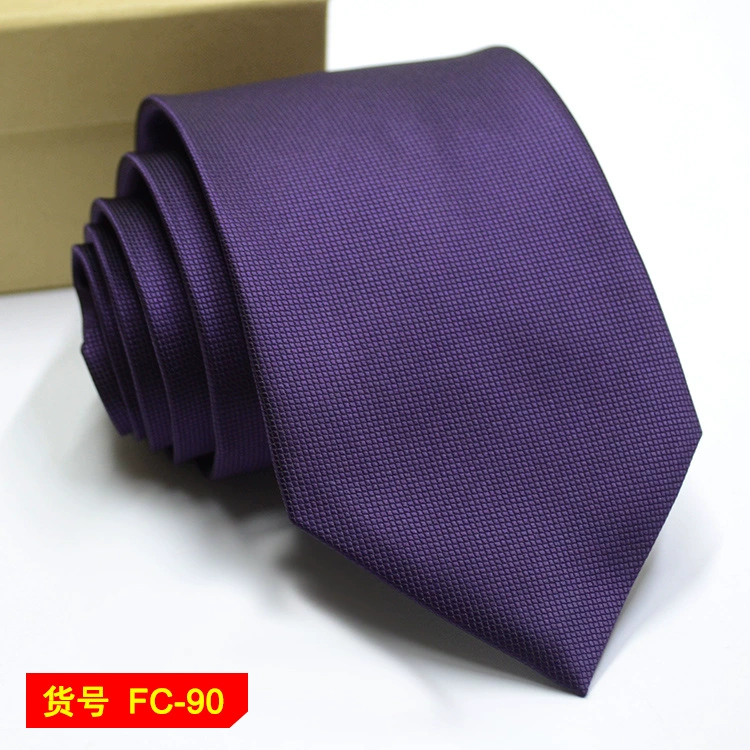 Men's tie wholesale new spot business solid color striped 8C arrow blooming tie can be added to LOG