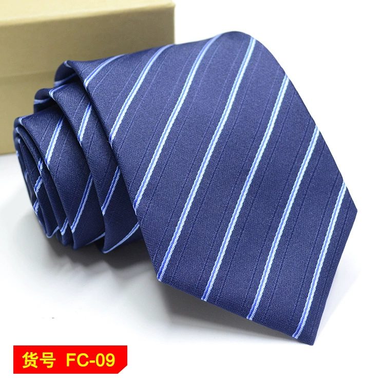 Men's tie wholesale new spot business solid color striped 8C arrow blooming tie can be added to LOG