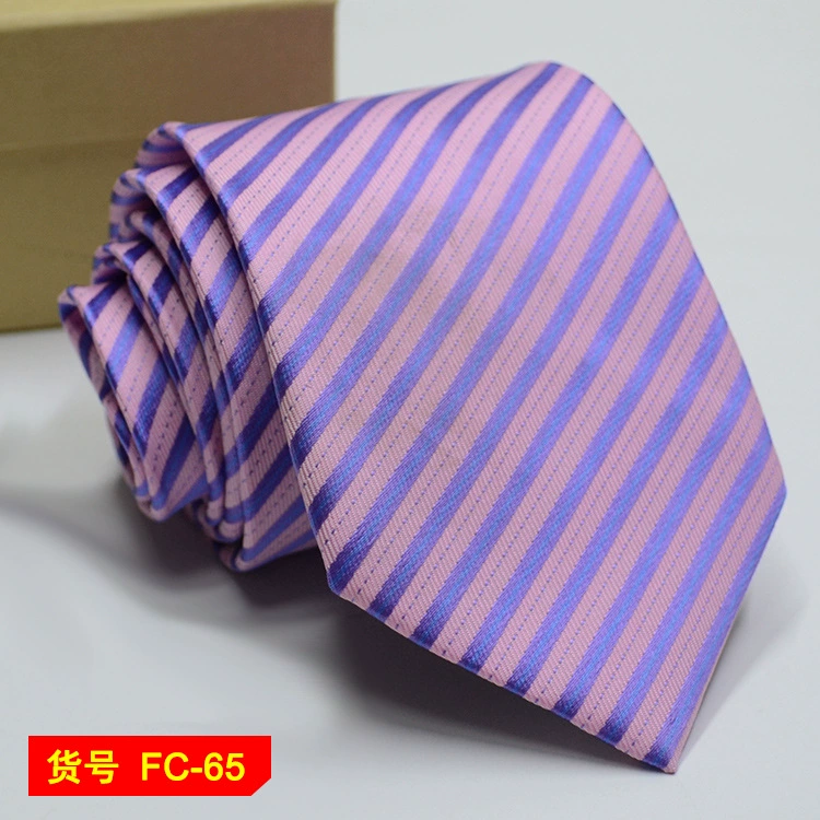 Men's tie wholesale new spot business solid color striped 8C arrow blooming tie can be added to LOG