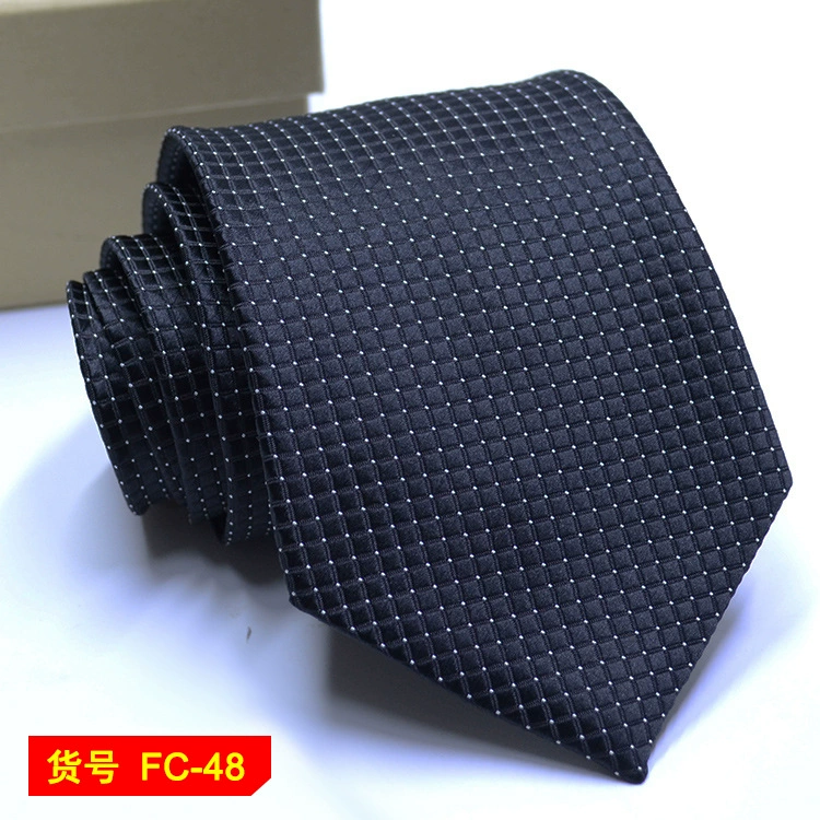 Men's tie wholesale new spot business solid color striped 8C arrow blooming tie can be added to LOG
