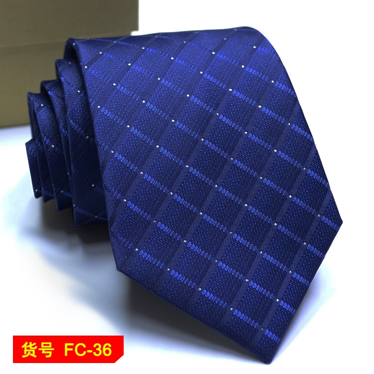 Men's tie wholesale new spot business solid color striped 8C arrow blooming tie can be added to LOG