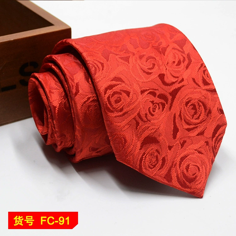 Men's tie wholesale new spot business solid color striped 8C arrow blooming tie can be added to LOG