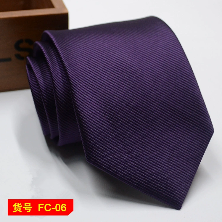 Men's tie wholesale new spot business solid color striped 8C arrow blooming tie can be added to LOG