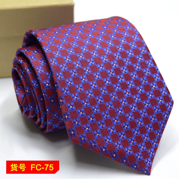 Men's tie wholesale new spot business solid color striped 8C arrow blooming tie can be added to LOG