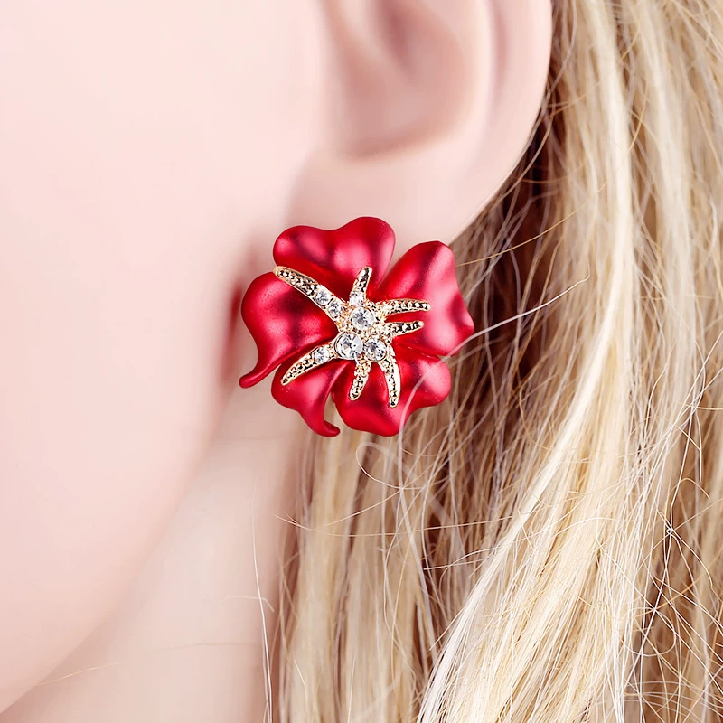 (Cross-border trading), three dimensional earrings, Aliexpress, Amazon, flowered
