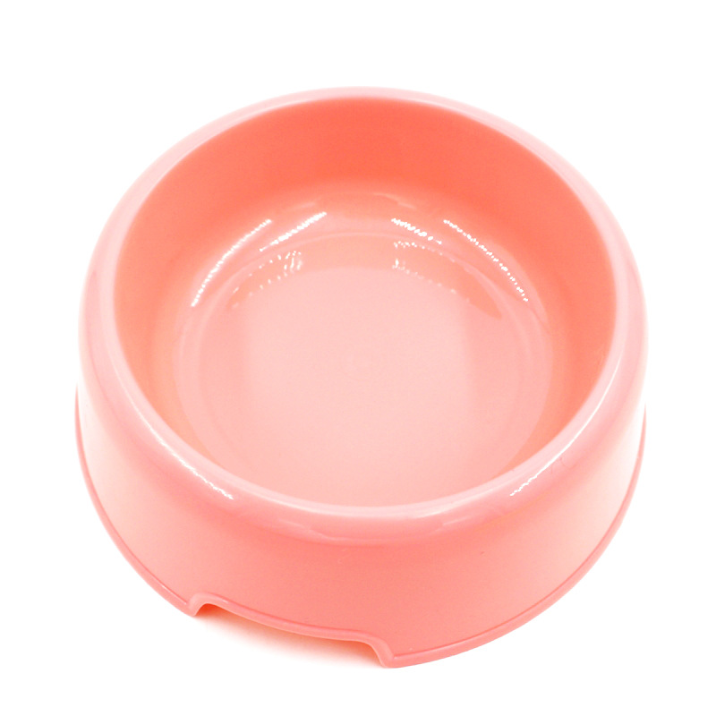 Tazón para mascotas tazón de comida para perros tazón de fuente de gato perro tazón de plástico anti-estrangulador tazón de fuente de luz de plástico de color caramelo al por mayor