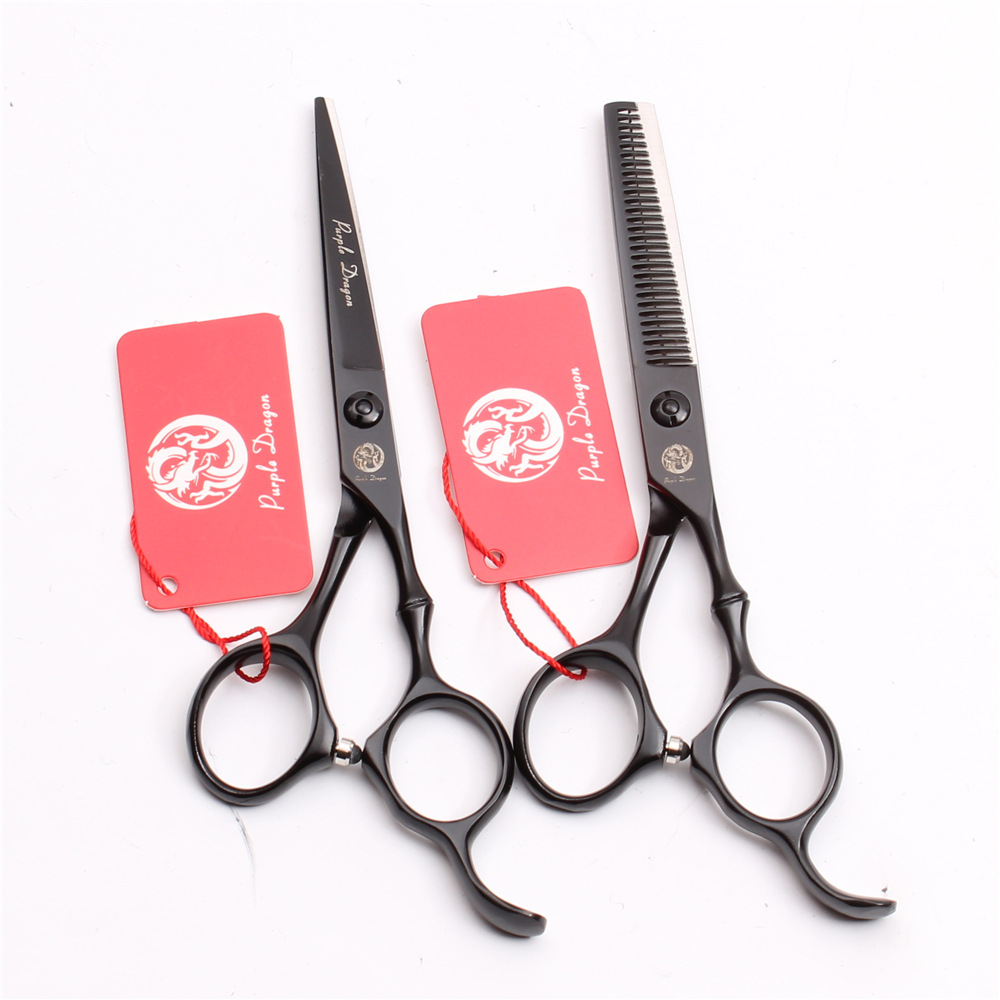 Zilong hair salon professional bamboo handle haircut scissors 5.5 inch flat cut teeth hairdressing bangs thin cut 6 inch scissors
