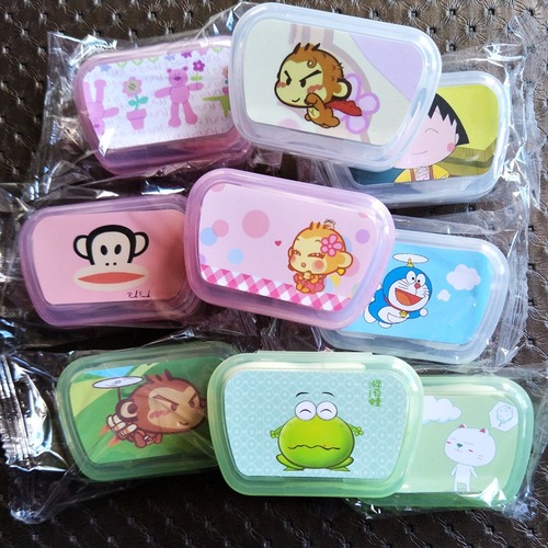 Mini contact lens box with mirror, contact lens box, companion box, contact lens case, care box