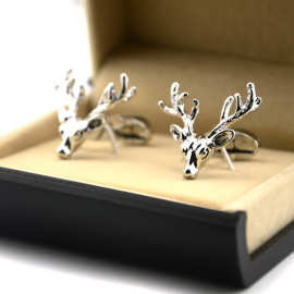 JOVAN袖扣法式袖钉男士麋鹿头圣诞趣味造型工厂cufflinks