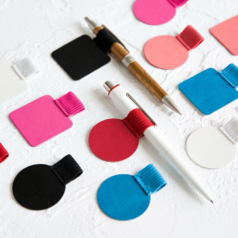 Yingfan stationery creative moleskine notebook accessories self-adhesive leather pen holder strap rubber Pen Holder
