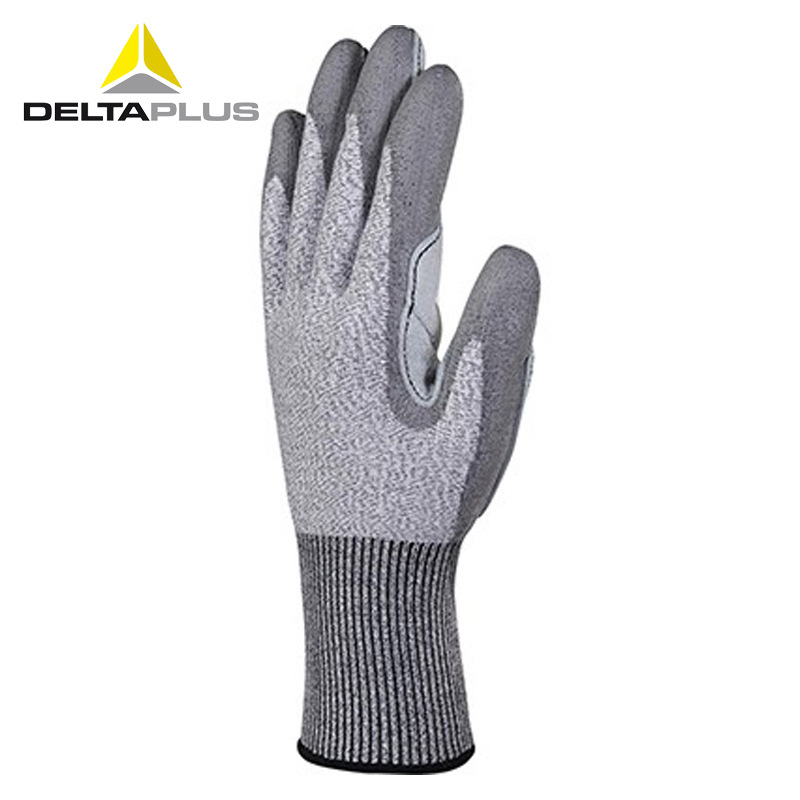 代尔塔  VENICUT5X1  202022指尖及掌面PU涂层防割手套 舒适透气
