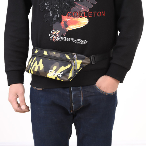 Men's new fashionable sports camouflage waist bag multifunctional casual ultra-thin camouflage waist bag chest bag manufacturer wholesale