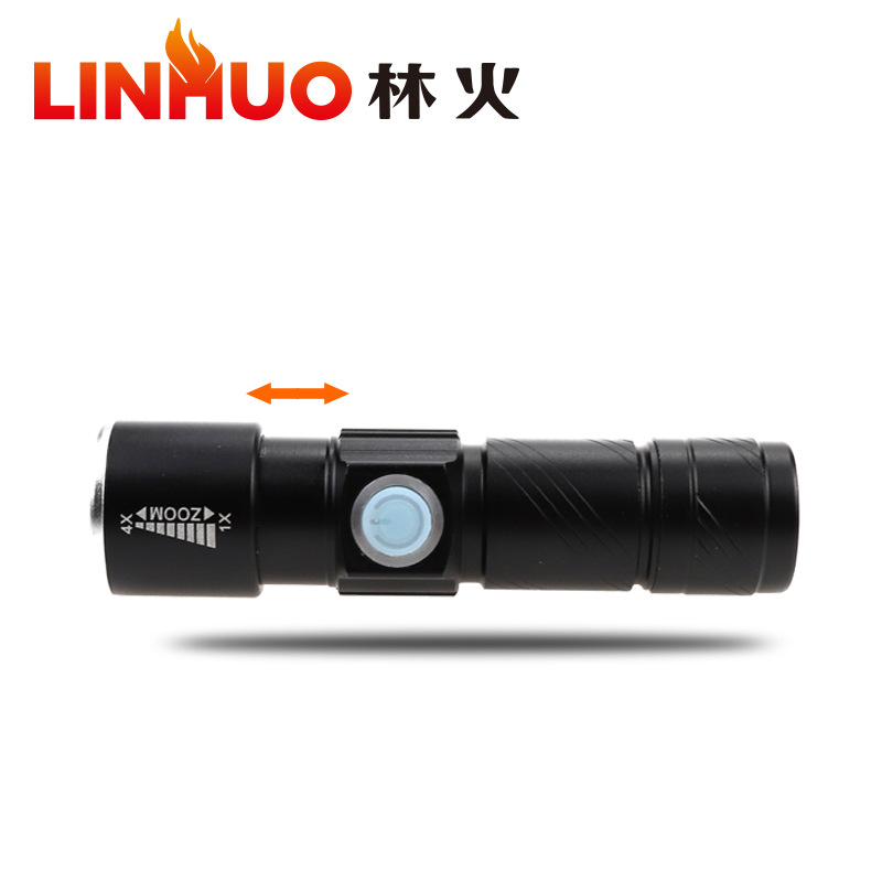 Fábrica al por mayor LED luz fuerte recargable linterna hogar USB recargable mini linterna portátil linterna incorporada