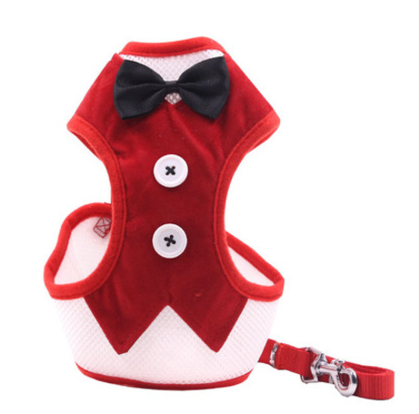Suministro directo de fábrica chaleco mascota cuerda de tracción perro pecho espalda traje arco vestido de noche mascota pecho espalda tracción