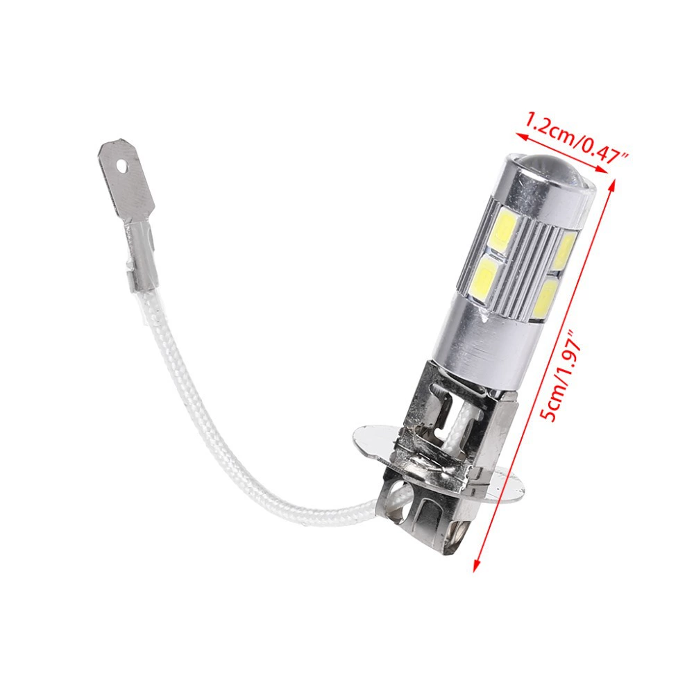 Автомобильная светодиодная потолочная лампа LED H3 H1 10smd 5630 выделение яркого света, туманная лампа