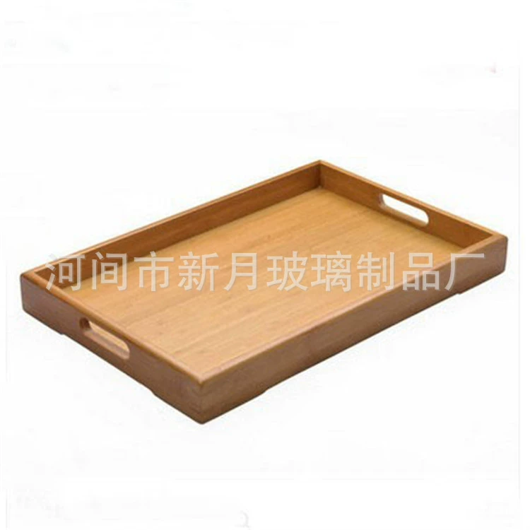 Двухсекционная bamboo поднос для гостей, чайник-чайный поднос, поднос для чайного сервиза, легкая чистка бамбуковая подставка поднос для чая