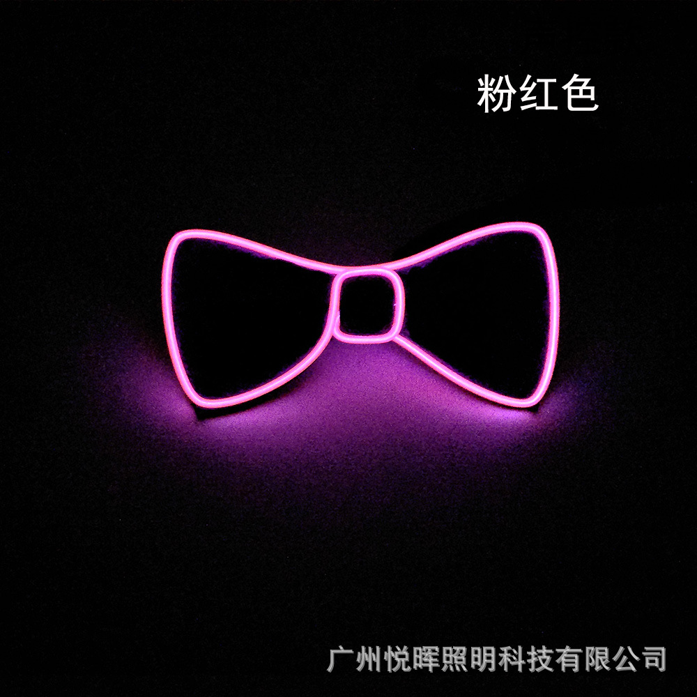 Corbata de Moño Luminosa LED para Mascarada, Fiesta de Bodas, Fiesta de Baile en Discoteca, Corbata de Moño LED Brillante con Cambio de Color