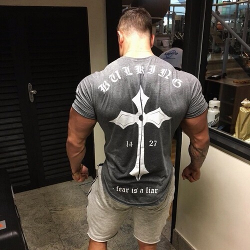 Muscle Doctor Brothers New Fitness Clothing Men's Sports T-shirt Running Training Quick-drying Short-sleeve