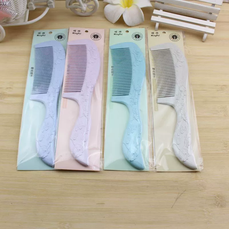 Бытовая пластиковая расческа красота Парикмахерская отдельная упаковка печать два юаня стойло поставка студент плотная зубная расческа оптом