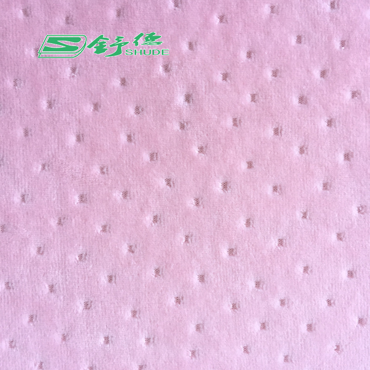 染色抱枕提花天鹅绒 点点提花天鹅绒 记忆枕套布天鹅绒乳胶枕套布