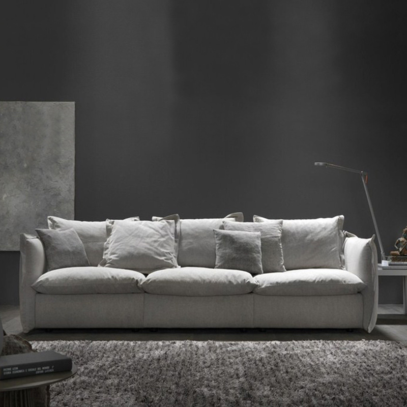Sofá de tela moderna simple nórdico de tamaño pequeño látex sofá solo trío combinación Net rojo muebles