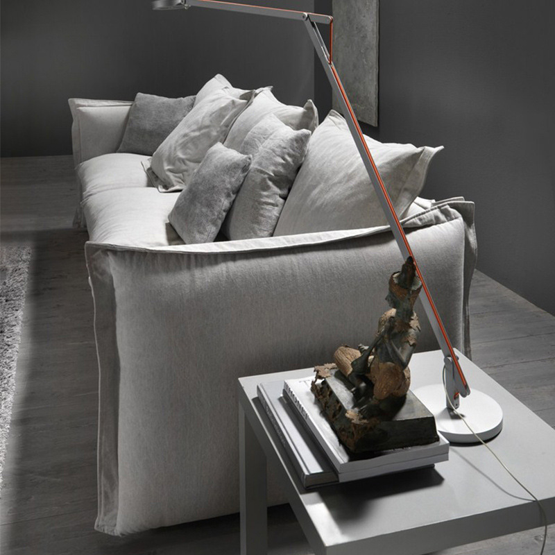 Sofá de tela moderna simple nórdico de tamaño pequeño látex sofá solo trío combinación Net rojo muebles