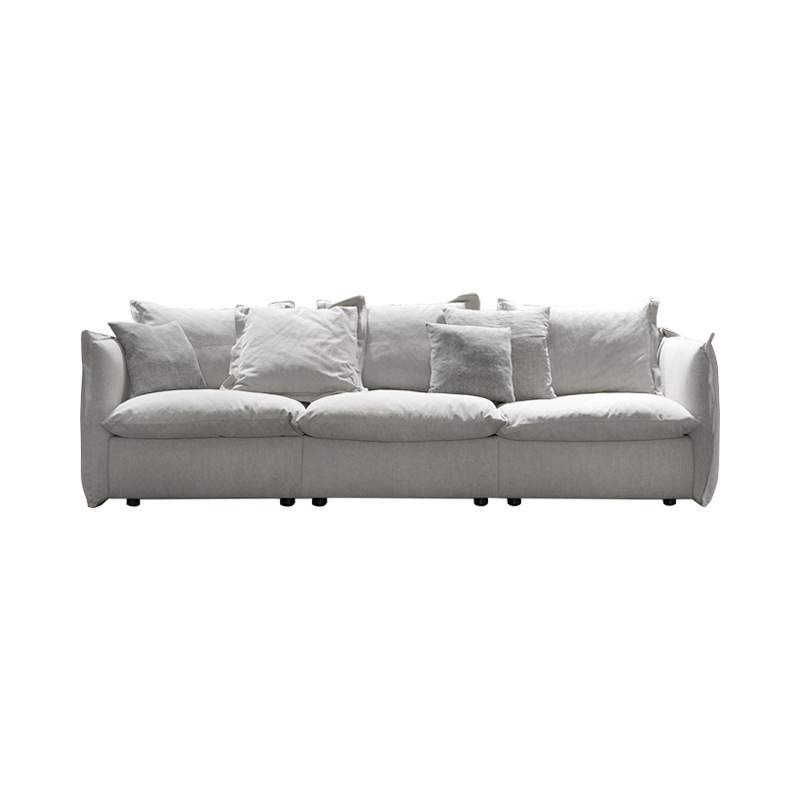 Sofá de tela moderna simple nórdico de tamaño pequeño látex sofá solo trío combinación Net rojo muebles