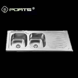 304不锈钢洗菜盆水槽带板家用一体拉伸厨房洗碗槽清洗池高边盆