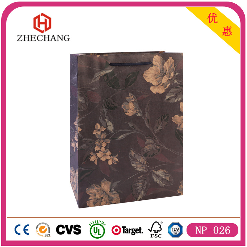 180g牛皮纸手提袋礼品袋纸袋花草系列现货优惠