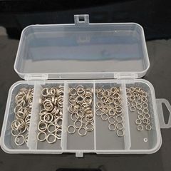 200pcs Double Ring Set Lure Connector Lure Double Rings Fishing Tackle Accessory