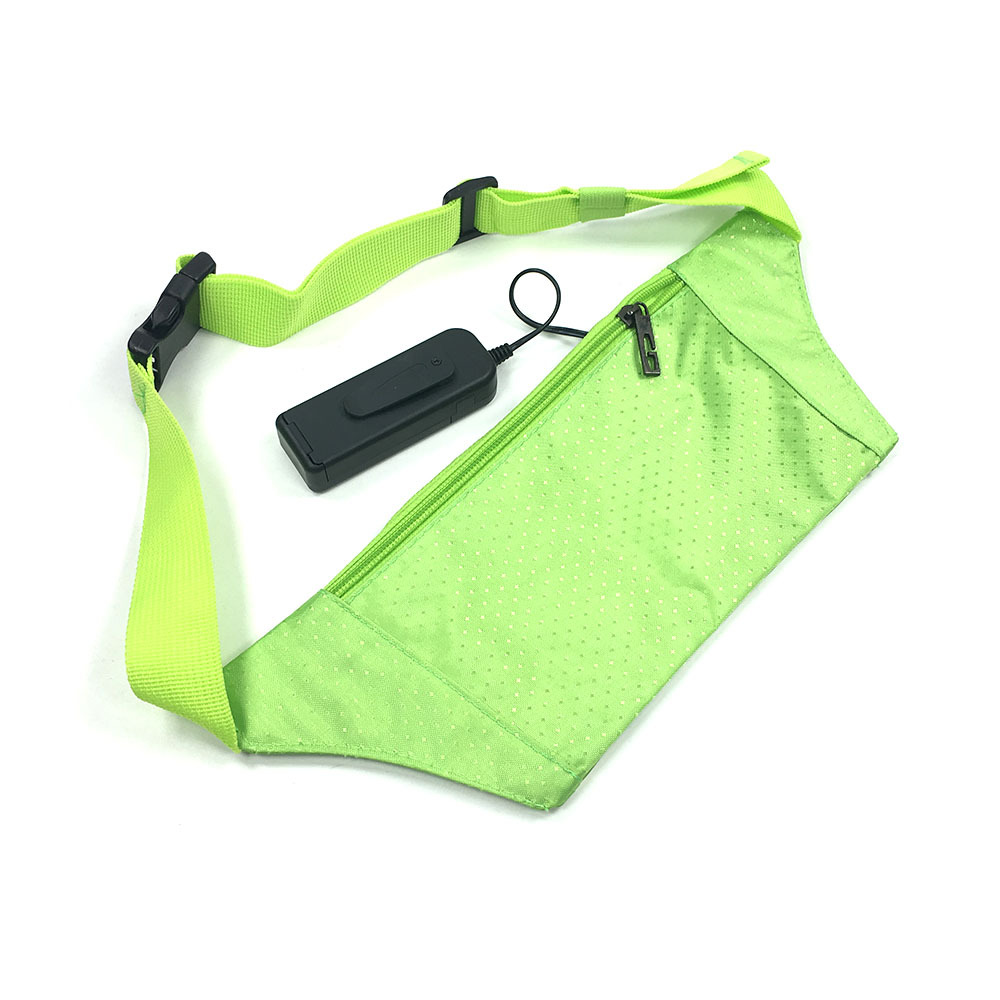 Correr al aire libre montañismo EL luz fría bolsa de cintura luminosa ultrafina ajustada antirrobo bolsa de cintura deportiva LED bolsa de cintura luminosa