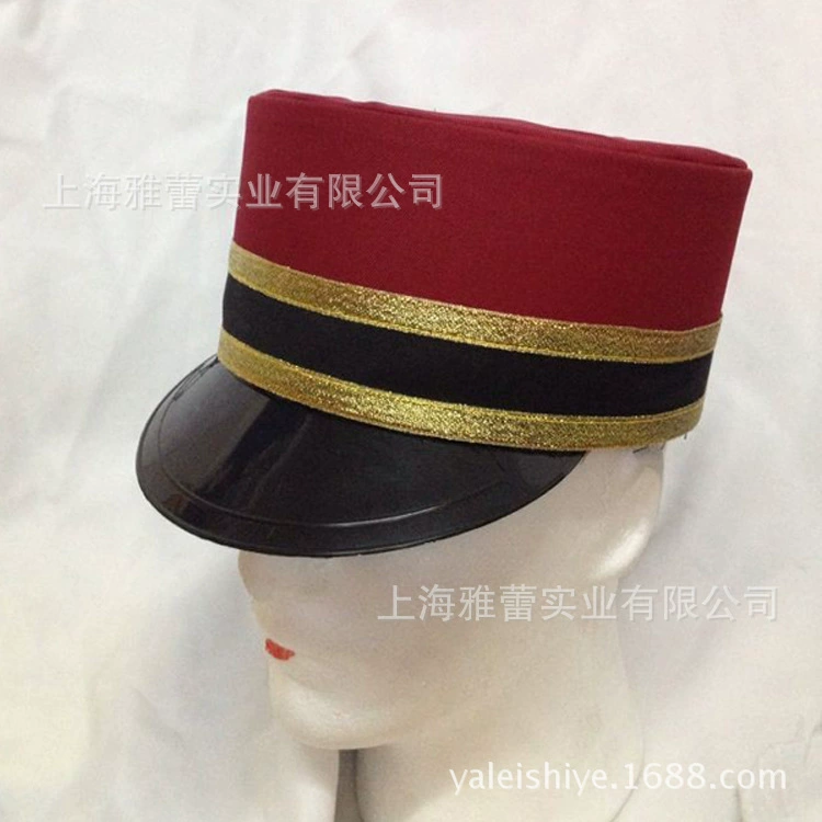 Yalei Hat Factory Professional Customized Hotel Gate Hat Hotel Baggage Raw Hat Security Hat Code for wholesale