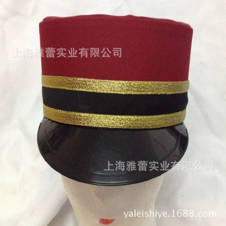 Yalei Hat Factory Professional Customized Hotel Gate Hat Hotel Baggage Raw Hat Security Hat Code for wholesale