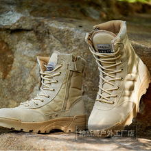 戶外戰術靴登山靴加絨冬保暖高幫棉鞋陸戰靴男女鞋沙漠靴作戰靴