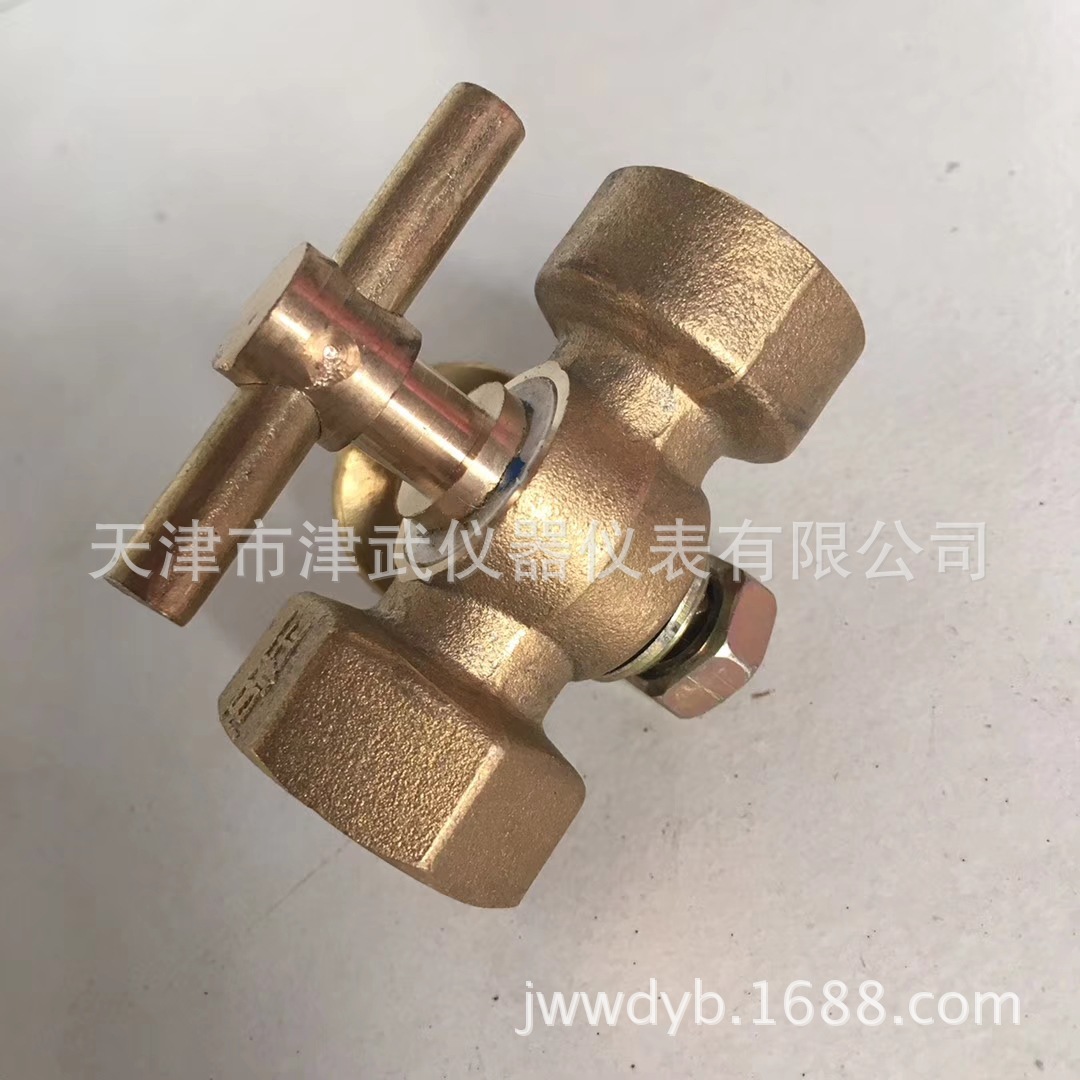 仪表配件压力表缓冲管 三通旋塞 液位计考克 双金属温度计表座