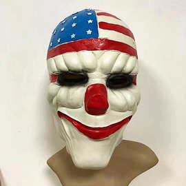 万圣节精品Payday2主题珍藏版游戏收获日2系列面具cos国旗面具