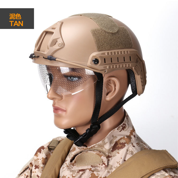 En stock suministro rápido al aire libre MH gafas casco/sistema de respuesta rápida casco táctico CS equipo