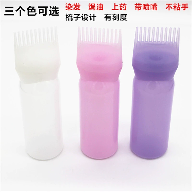 Hair Dye Applicator Bottle, 120 ml, Comb Tip with Measurement Scale — Salon/Home Use