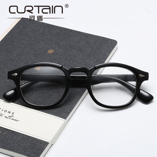 2018 Yu Wenle Retro Rice-Nailed Wayfarer Style Round Frame Glasses with Prescription Lenses