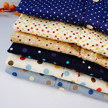 GMM1987韩版小清新春秋新款圆点印花徽章刺绣长袖打底衬衫上衣潮