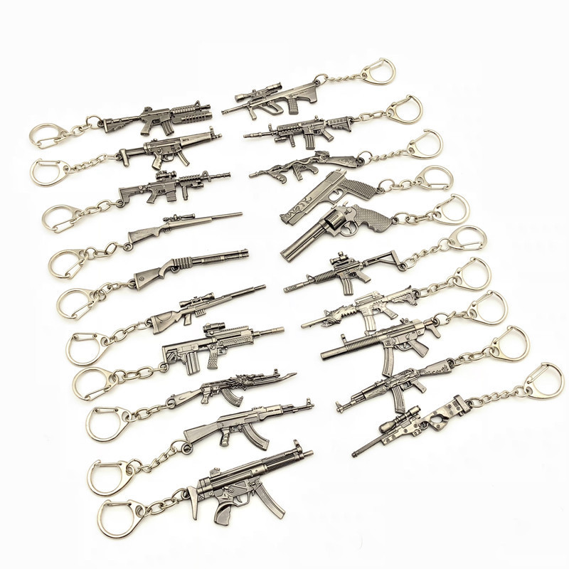Revolver Game Peripherals C Gun Model Weapon Keychain F Ak47 Desert Eagle Live Wire Metal Export Cs