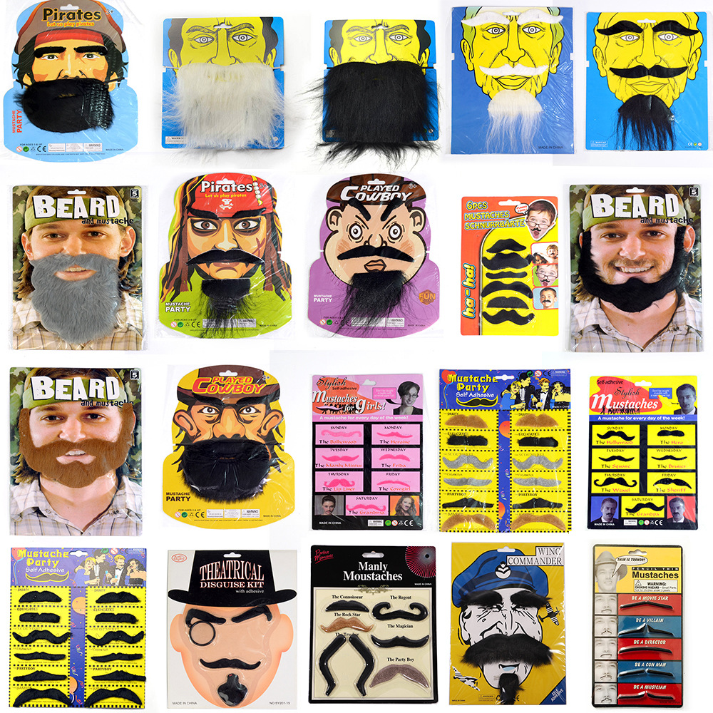 Funny fake beard props big black beard white beard performance makeup children simulation fake beard festival party Road