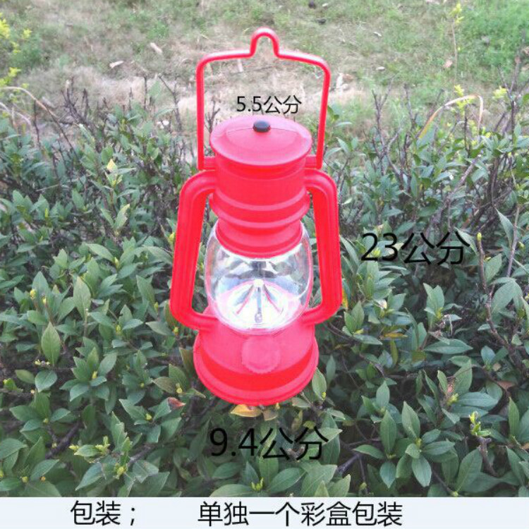 Nuevo plástico lámpara portátil LED colorido batería linterna camping lámpara tienda lámpara hogar dormitorio lámpara de noche