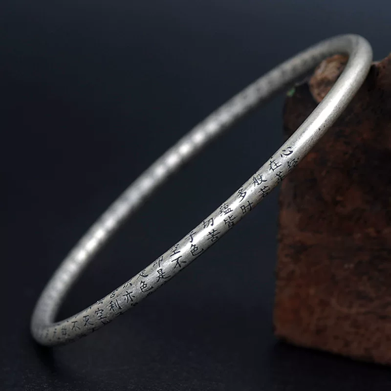 Retro silver bracelet, accessory, 925 sample silver