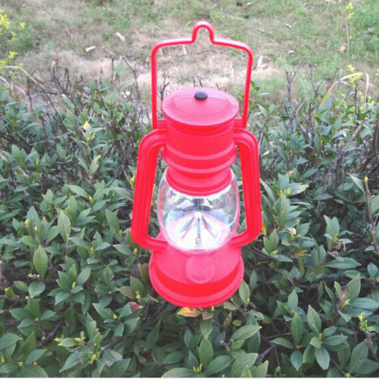 Nuevo plástico lámpara portátil LED colorido batería linterna camping lámpara tienda lámpara hogar dormitorio lámpara de noche