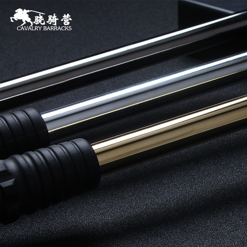 Three-section stick Hummer telescopic stick extended vehicle-mounted self-defense weapon swing stick rubber handle swing stick